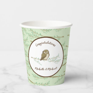 Owl Woodland Animal Baby Shower Paper Cups