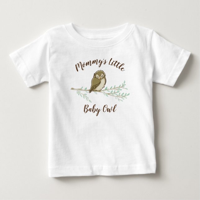 Owl Woodland Animal Baby Shower T-Shirt (Front)