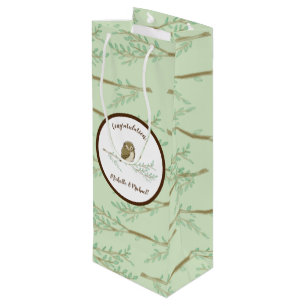 Owl Woodland Animal Baby Shower Wine Gift Bag