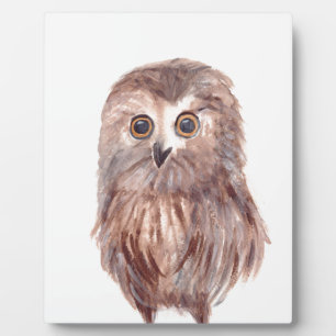 Owl woodland bird plaque