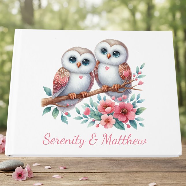 Owl Woodland Boho Rustic Country Wedding Guest Book (Creator Uploaded)