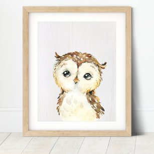 Owl Woodland Nursery Art Print