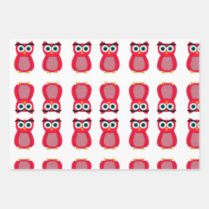 Owl wrapping paper sheet