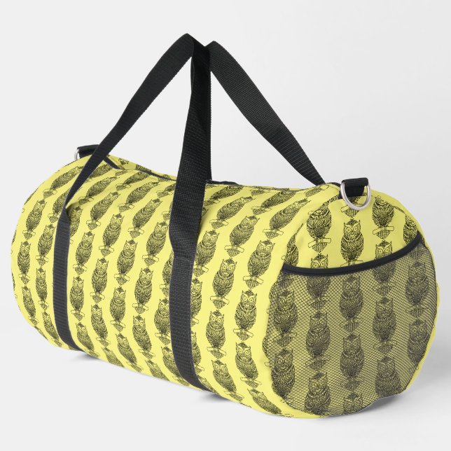 Owl (yellow) - Duffle Bag (Right Corner)