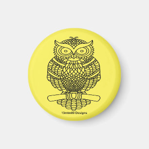 Owl (yellow) - Magnet