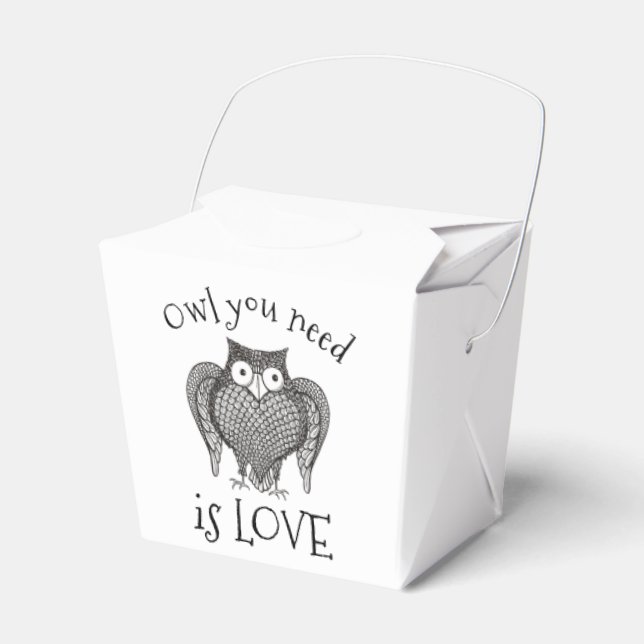 Owl you Need Favour Box (Front Side)