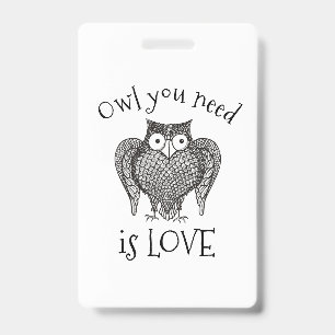 Owl you Need ID Badge