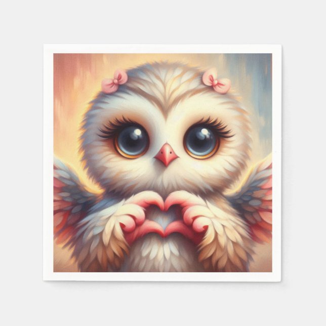 Owl You Need is Love Napkin (Front)
