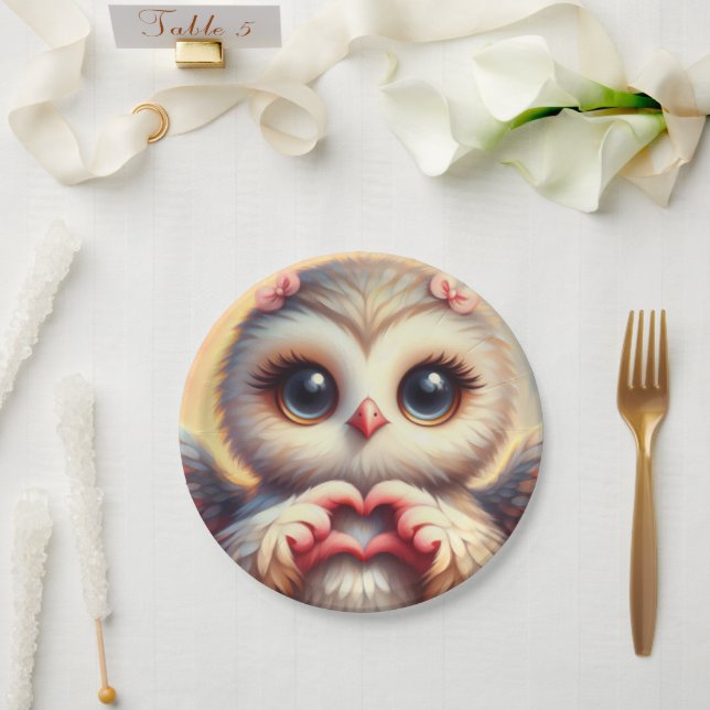 Owl You Need is Love Paper Plate (Wedding)