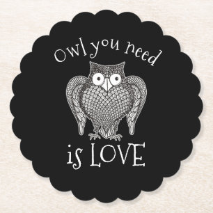 Owl you Need Paper Coaster