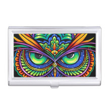Owleister Psychedelic Rainbow Owl Trippy Hippie
