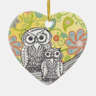 Owls 03 ceramic tree decoration