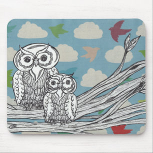 Owls 07 Mouse pad