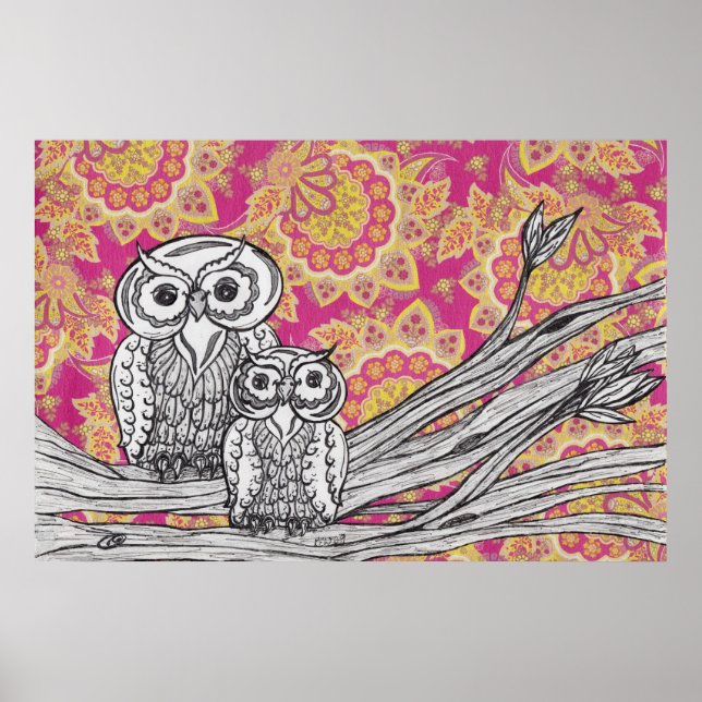 Owls 36 Poster Print (Front)