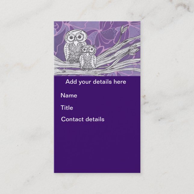 Owls 9 business cards (Front)