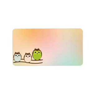 Owls Address Label
