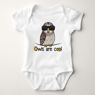 Owls are cool! baby bodysuit