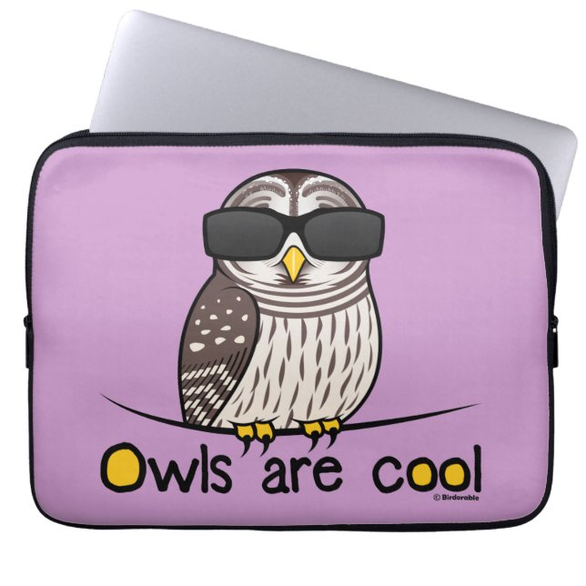 Owls are cool laptop sleeve (Front)