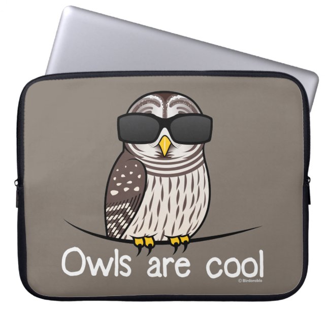Owls are cool laptop sleeve (Front)