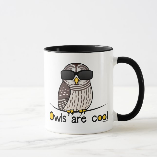 Owls are cool! mug (Right)