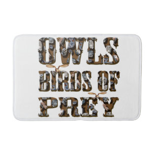 Owls Birds Of Prey, Bath Mat