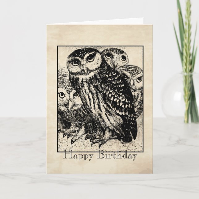 Owls Birthday Card (Front)