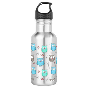 Owls & Branches Pattern 532 Ml Water Bottle