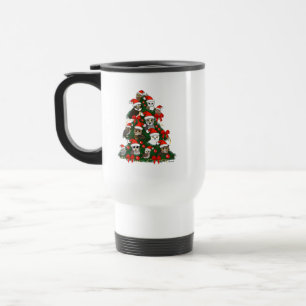 Owls Christmas Tree Travel Mug