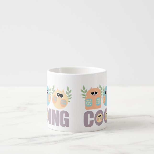 Owls cooing espresso cup (Front)