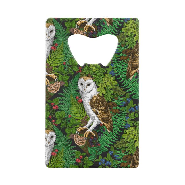 Owls, ferns, oak and berries (Front)