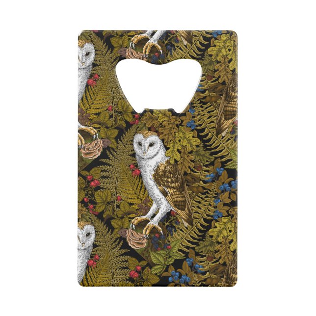 Owls, ferns, oak and berries 2 (Front)
