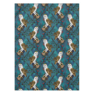 Owls, ferns, oak and berries 3 tablecloth
