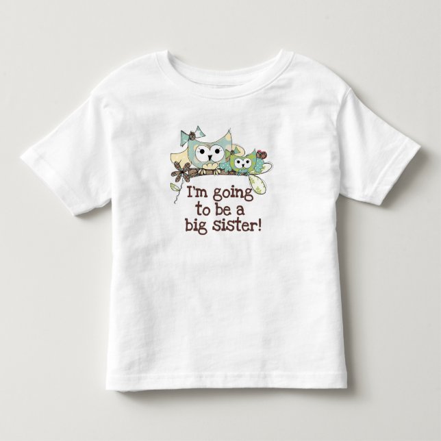 Owls Future Big Sister Toddler T-Shirt (Front)