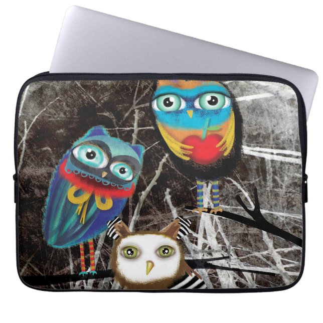 Owls Gothic Electronics Bag Sleeve (Front)