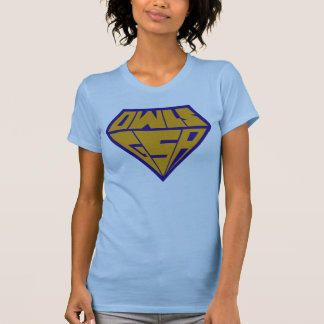 Owls GSA Superhero Logo Blue and Yellow T-Shirt