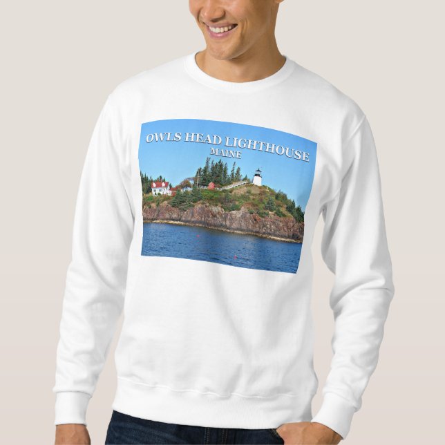 Owls Head Lighthouse, Maine Sweatshirt (Front)
