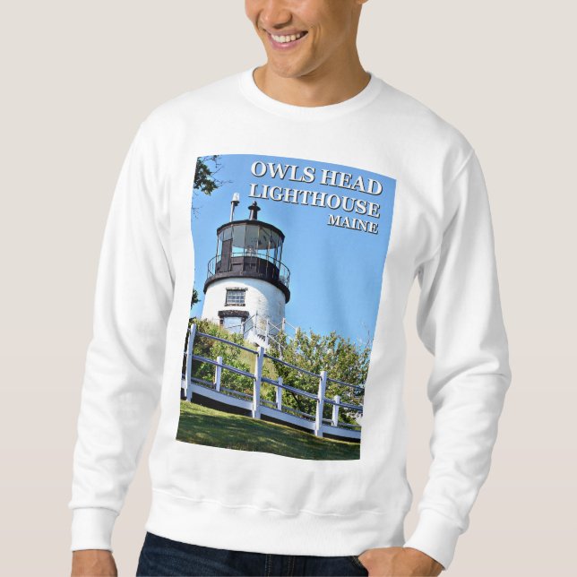 Owls Head Lighthouse, Maine Sweatshirt (Front)
