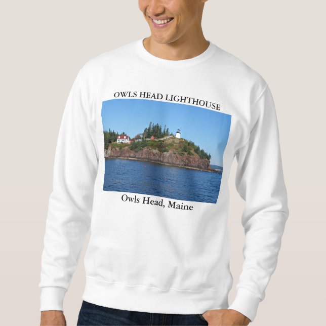 Owls Head Lighthouse, Maine Sweatshirt (Front)