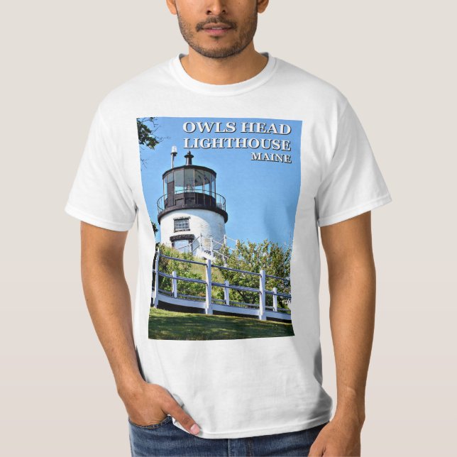 Owls Head Lighthouse, Maine T-Shirt (Front)