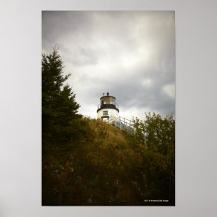 Owl's Head Lighthouse on a Cloudy Day Poster