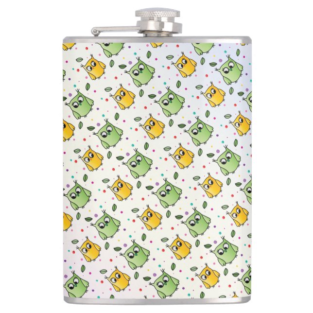 Owls Hip Flask (Front)