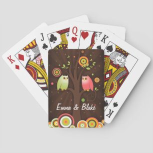 Owls in Love Custom Playing Cards