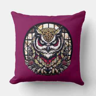 Owls in Round Windows Cushion