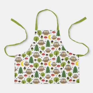 Owls In The Forest Apron