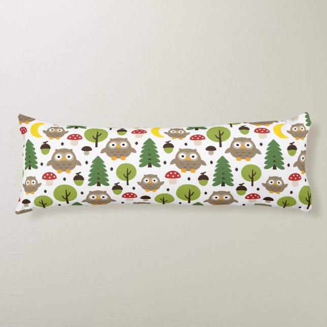 Owls In The Forest Body Cushion (Front)