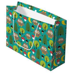 Owls In The Forest Large Gift Bag
