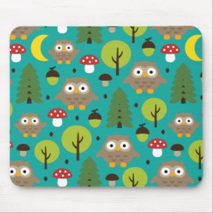 Owls In The Forest Mouse Pad
