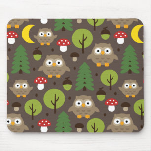 Owls In The Forest Mouse Pad
