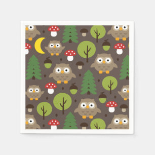 Owls In The Forest Napkins