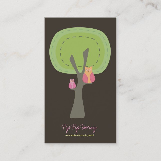 Owls in Tree Online Store Business Profile Card (Front)